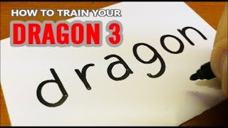 How to turn words DRAGON（HOW TO TRAIN YOUR DRAGON 3）into a Cartoon