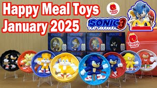 McDo January 2025 Happy Meal Sonic The Hedgehog 3 Unboxing