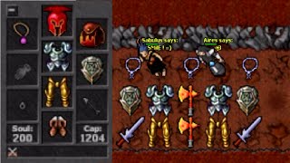 Old Tibia - Demon Hunt \u0026 INSANE LOOT (Pacera 2007 7.92)