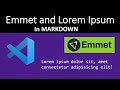 Using Emmet and Lorem Ipsum in Markdown files with Visual Studio Code | Tutorial | Front End Dev