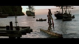 Jack's entry scene from all Pirates of the Caribbean movies (1-4) || 4K video