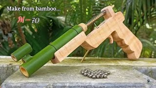How to make gun new model from bamboo art (bamboo craft)
