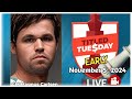 🔴 Magnus Carlsen | Titled Tuesday Early | November 5, 2024 | chesscom