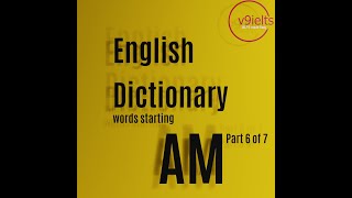 Ultimate English Dictionary words starting AM