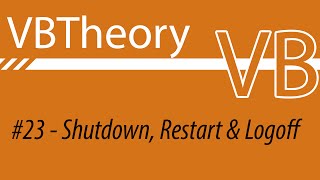 How to shutdown, restart or logoff - VB#23