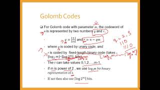Golomb Code Technique | Data Compression