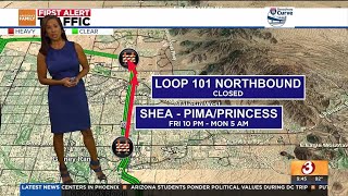 Freeway lane closures across the Phoenix metro this weekend