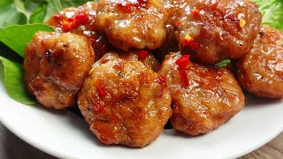 Cách Làm Chả Thịt Viên Chiên Nước Mắm Đậm Đà by Loan nguyễn tn