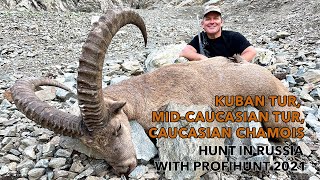 KUBAN TUR \u0026 MID CAUCASIAN TUR \u0026 CAUCASIAN CHAMOIS HUNT IN RUSSIA WITH PROFIHUNT 2021