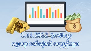 နို၀င်ဘာ  (၁)ရက်နေ့ ‌ ငွေ/စက်သုံးဆီ ဈေးနှုန်းများ