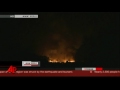 raw video japan fire burns out of control