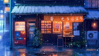 Snowy Raining In Osaka 🌨️ Winter Lofi Songs To Enjoy The Last Winter Rainy Night Vibes 🌨️ Lofi Sleep