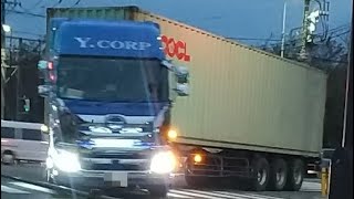 トラック走行動画いろいろ　トレーラー　大型トラック　４トントラック　海上コンテナ　ダンプ　ウイング車　日野プロフィア　いすゞギガ　UDトラックスクオン　三菱ふそうスーパーグレート　いすゞフォワード