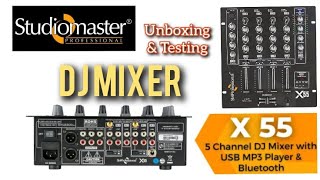 #Studiomaster #Smprofessional X55 Dj Mixer unboxing review \u0026 testing #Dj_Jai_Ho_Rewa