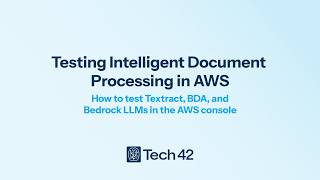 How to Test Intelligent Document Processing (IDP) in the AWS Console
