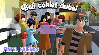 Finfel Friends (Beli coklat dubai😍) || Drama sakura school simulator