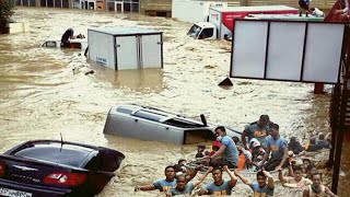 Major Flooding in Western Georgia flooded houses and streets! (Senaki)