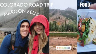 ROAD TRIP TO MAROON BELLS , FALL COLORS COLORADO MOUNTAINS, OUR FIRST VLOG!!!!! **BEAUTIFUL VIEWS**