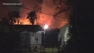 Firefighters battle house fire in Beaumont early Monday morning