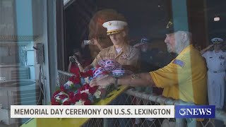 USS Lexington holds Memorial Day wreath-laying ceremony