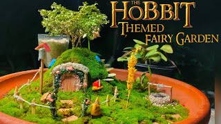 ⚔️Hobbit house build Fairy Garden💫 with live plants🌿| Home Diaries🏡 fairy diorama