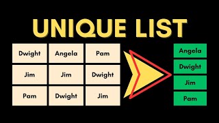 ☰ Unique Sorted List from Multiple Columns