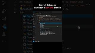 Python Program to Convert Celsius to Fahrenheit in One Line! 🔥 #Shorts #codingshorts