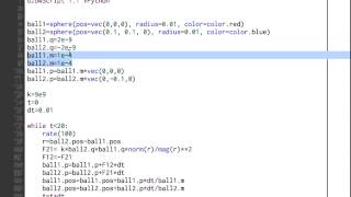 Interacting electric charges in glowscript
