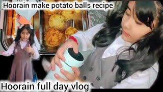 potato balls recipe for kids lunch box ideas|full day school routine vlog video|morning routine