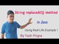 Java String replaceAll() method | Java String replaceAll() method example