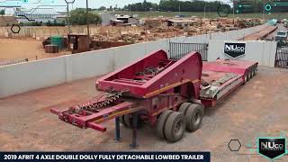 2019 AFRIT 4 AXLE DOUBLE DOLLY FULLY DETACHABLE LOWBED TRAILER | NUco Auctioneers