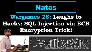 Natas 28 | Laughs to Hacks: SQL Injection via ECB Encryption Trick! | OverTheWire Wargames