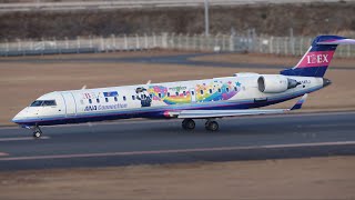 Ibex Airlines CRJ-700 JA14RJ Musubimaru Livery Landing and Takeoff | Sendai Airport | むすび丸ジェット | SDJ