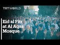 Muslims gather at Al Aqsa mosque for Eid al Fitr prayers