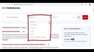 Discipline Specific Databases
