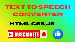 Text-to-Speech Converter Project Using HTML, CSS & JavaScript #project #html #css #javascript