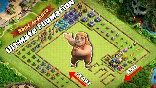 🔥Basic Defence ultimate base Formation 😱 Vs Max Troops #coc #viralvideo #clashofclans @JudoSloth