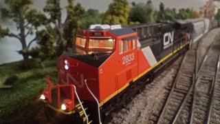 CN 2833 head's south to Detroit MI @windsormodelrailroadclub2076