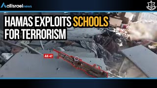 WATCH: Weapons and Ammunition Found in a School: Hamas Continues To Exploit Schools For Terrorism