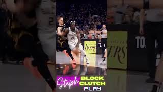 Stephen Curry Insane huge block against Jrue Holiday #Shorts #stephencurry