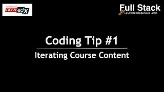 Open edX® Plugin Coding Tip #1 - Iterating Course Content
