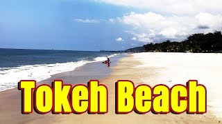 Walking Tokeh beach near by freetown,sierra leone