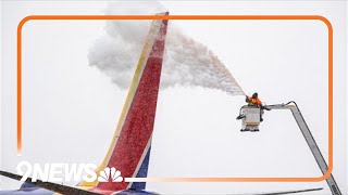 Flights delayed at Denver airport amid snow, freezing temps