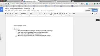 Taking Notes for Research Papers