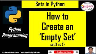 How to Create an 'Empty Set' | Python Tutorial for Beginners
