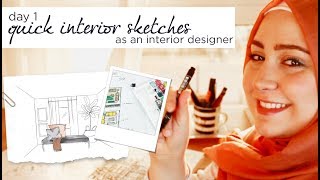 How to Quick Sketch Interior Design | Quick Sketching Techniques