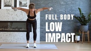 Low Impact FULL BODY HIIT // Workout with Weights