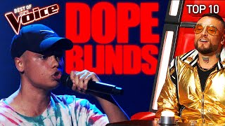 The DOPEST Blind Auditions on The Voice | Top 10
