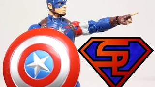 Avengers Age Of Ultron Marvel Legends Captain America Thanos BAF Wave Movie Action Figure Review