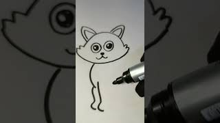كيفية رسم قطة #art #رسم_سهل #craft #drawing #shorts#youtubeshorts  #cat